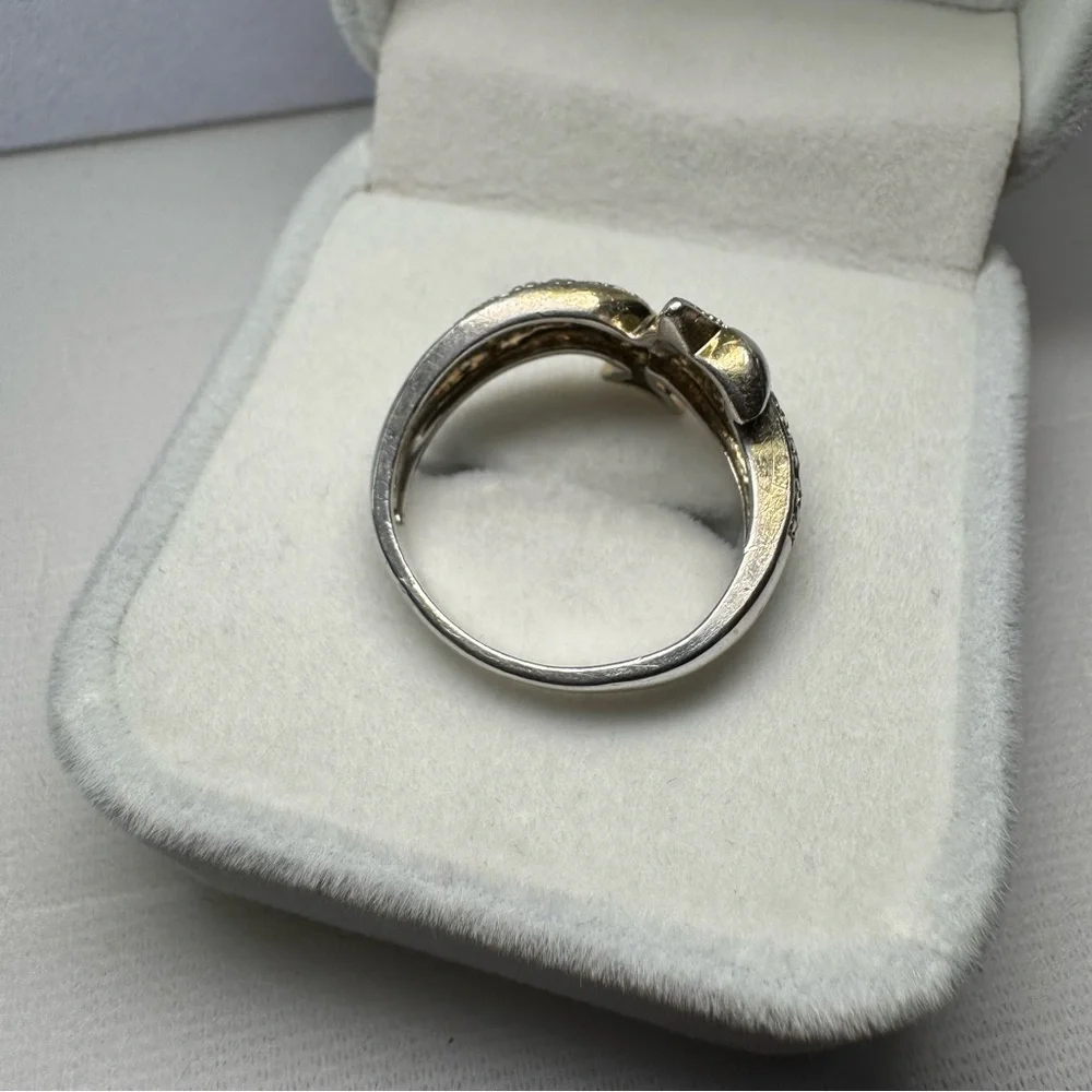 ROSS-SIMONS Dolphin 925 Sterling Silver CZ Ring Size 7.75